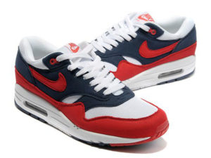 Кроссовки Nike Air Max 87 красно-синие с белым мужские - общее фото