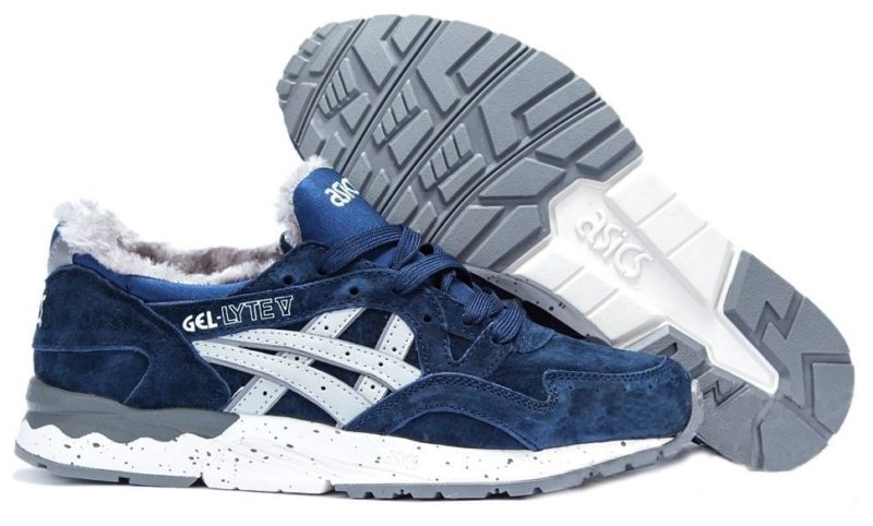 Зимние Asics Gel Lyte 5 с мехом "Winter" Blue 41-45