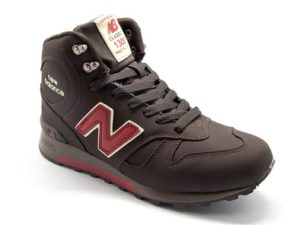 New Balance 1300 нубук с натуральным мехом темно-коричневые (40-45)