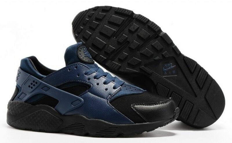 Nike Air Huarache черные с синим (41-44)