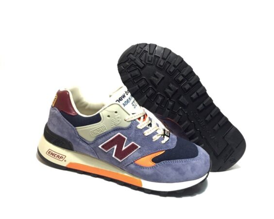 New Balance 577 замша-сетка синие с бордовым (40-44)