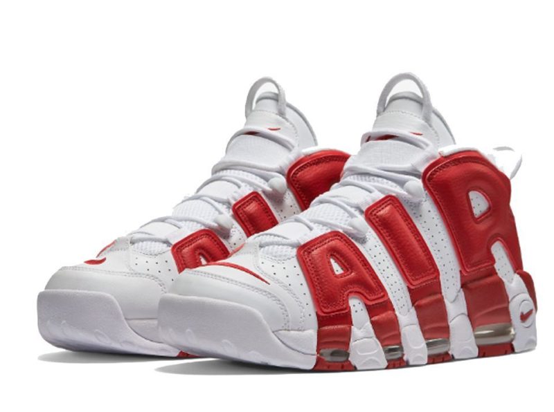 Nike Air More Uptempo белые с красным 40-45