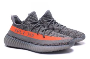 Adidas Yeezy Boost 350 V2 серые с красным (35-44)