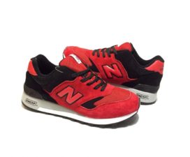 Кроссовки New Balance 577 замша-сетка красно-черные 40-44