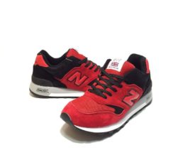 Кроссовки New Balance 577 замша-сетка красно-черные 40-44