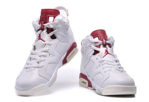 Air Jordan 6 Retro белые с красным (35-45)