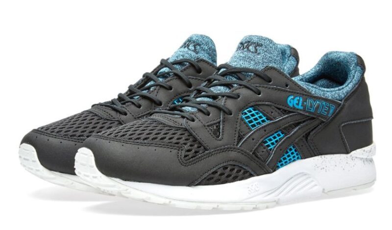 Asics Gel Lyte 5 черным с голубом (40-44)