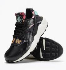 Nike Huarache черные с рисунком(35-39)