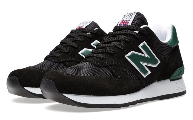 New Balance 670 черные с зеленым (40-44)