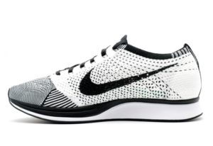 Nike Flyknit Racer серые с черным и белым (40-44)