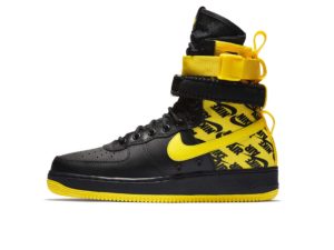 Nike Air Force 1 SF Mid черно-желтые (40-44)