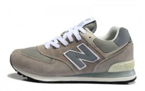 Кроссовки New Balance 574 бежевые с серым (35-44)