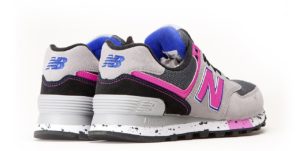 Кроссовки New Balance 574 серые с розовым (35-40)