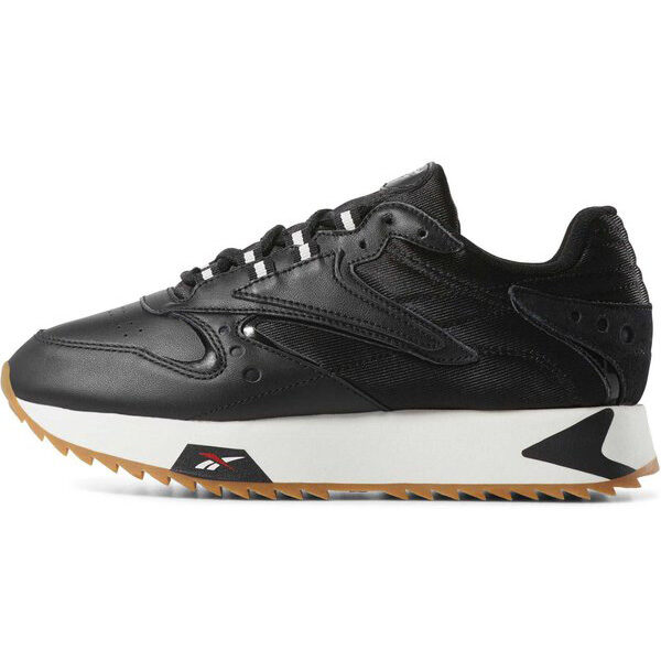 Кроссовки Reebok Classic leather кожаные black чёрные (35-39)