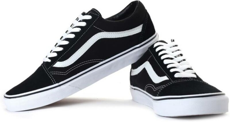 Кеды Vans black-white черные с белым 35-43