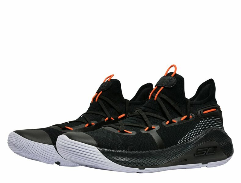 Under Armour Curry 6 чёрные-оранжевые-белые (40-45)