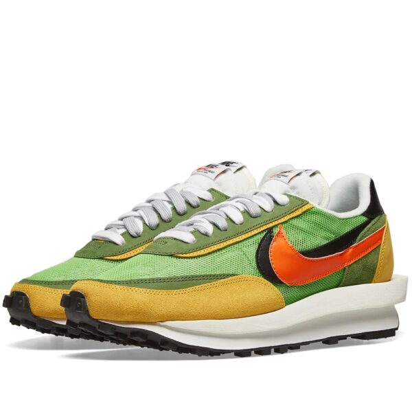 Nike Waffle Daybreak х Sacai зеленые-желто-оранжевые (40-44)