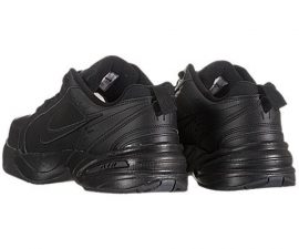 Зимние Nike Air Monarch с мехом черные кожаные мужские (40-45)