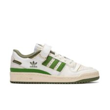 Adidas forum 84 Low белые с зеленым кожа-нубук мужские (40-44)