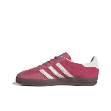 Adidas Originals Gazelle Skateboarding Shoes бордово-розовые замшевые женские (36-40)